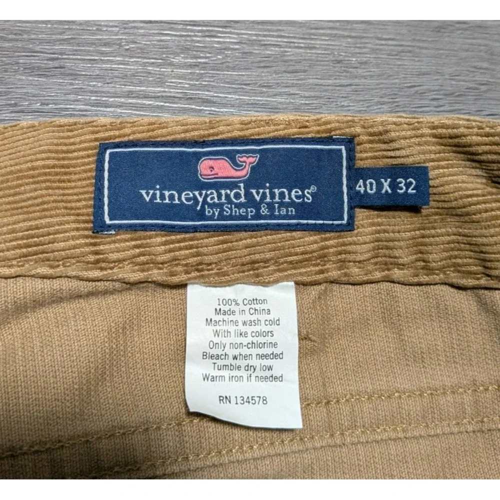 Vineyard Vines Men's Brown Corduroy 5 Pocket‎ Pants 100% Cotton Pant Size 40x32